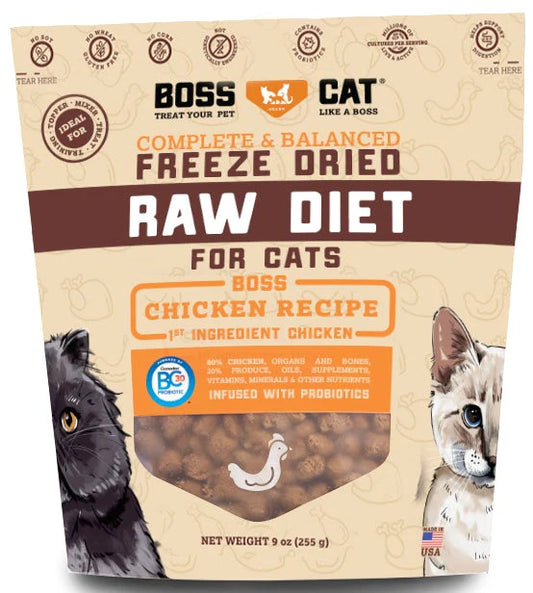 Freeze Dried Boss Cat Complete Raw Chicken Nuggets -9oz
