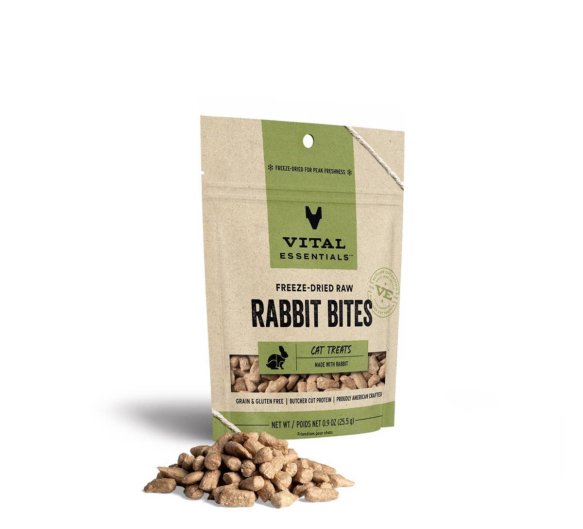 Vital Essentials Rabbit Bites FD Cat Treats 0.9 oz