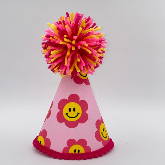 Pink Daisy Party Hat