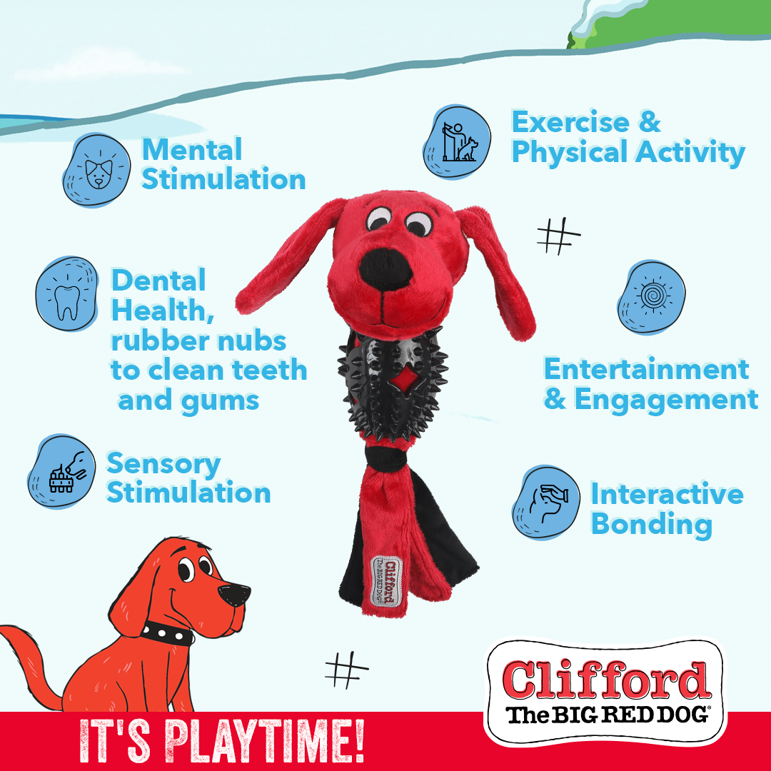 Clifford® Busy Body Ruff n' Tough 13.25", M/L Dog Toy