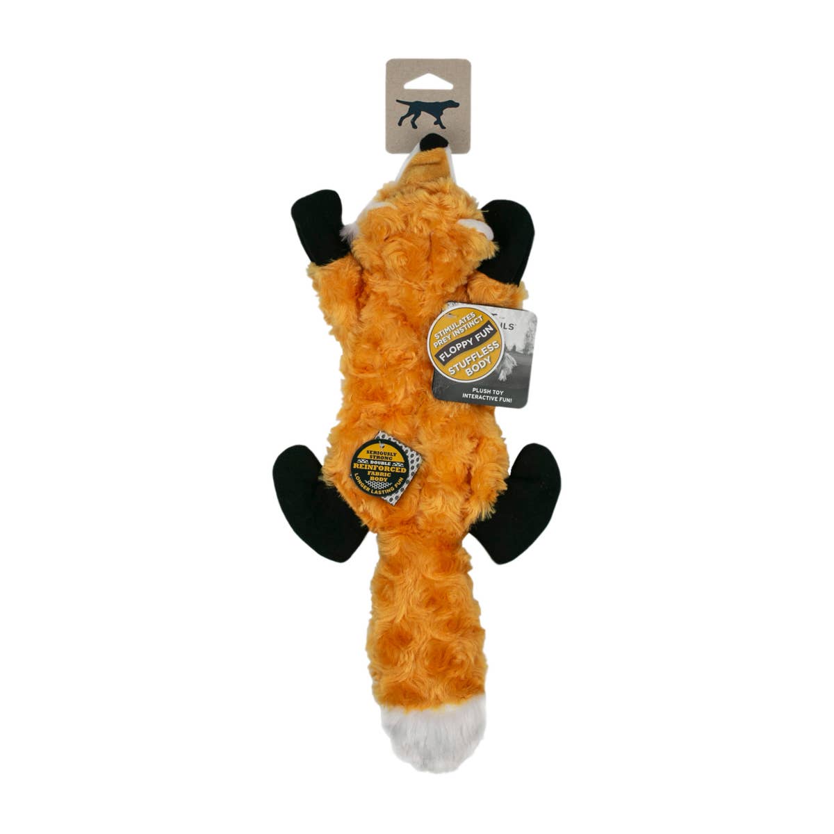 Stuffless Fox Squeaker Dog Toy
