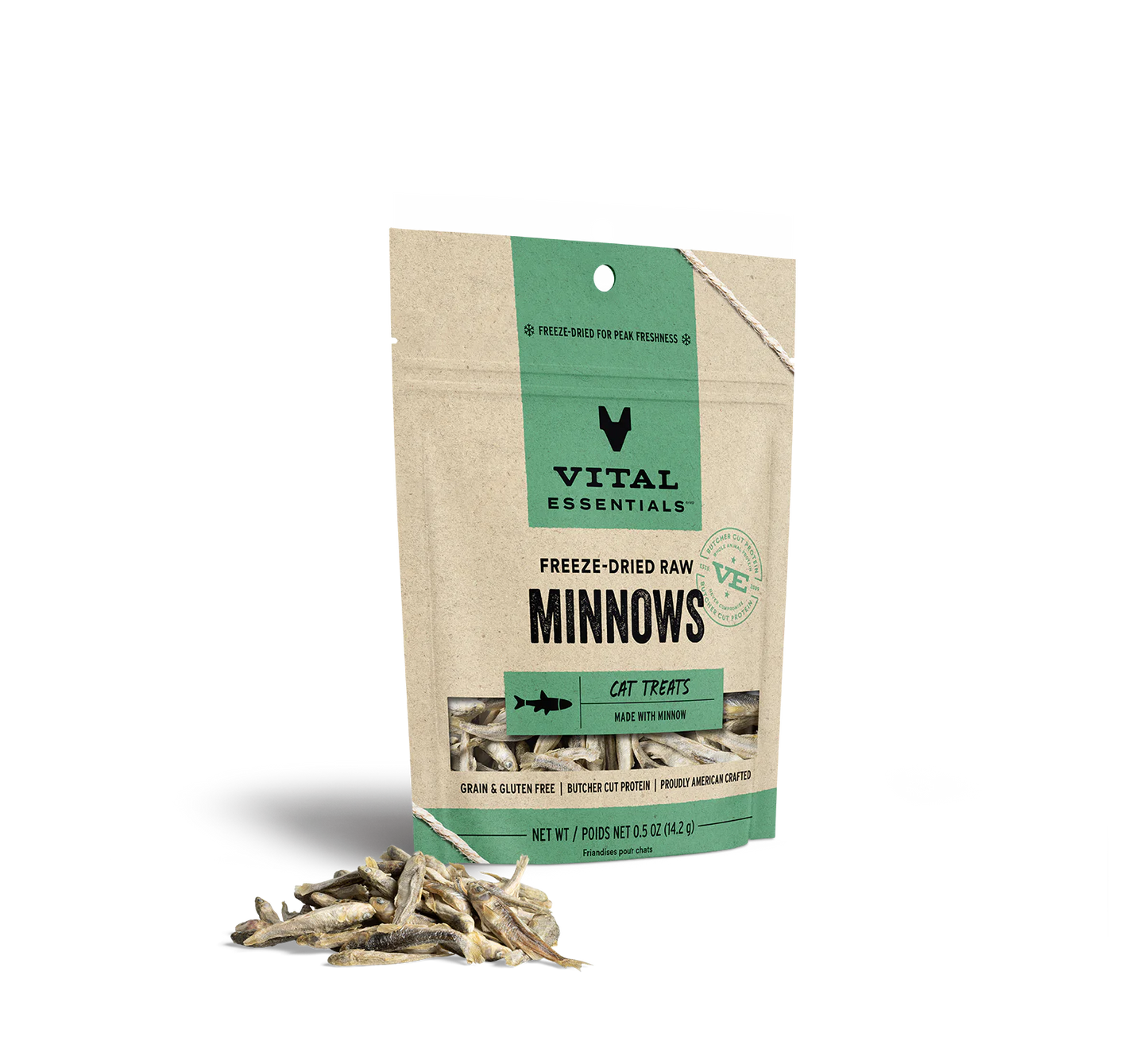 Vital Essentials Freeze-Dried Minnows for Cats -.50oz