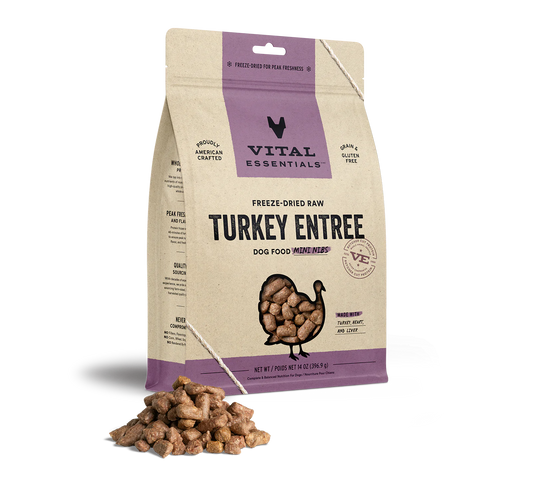 Vital Essentials Freeze Dried Turkey Mini Nibs -6oz