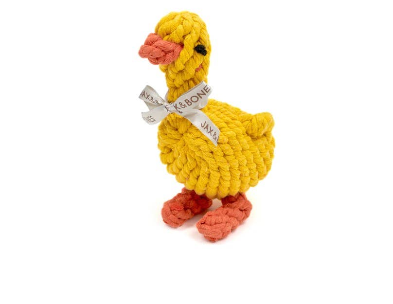 Jax & Bones Daisy the Duck Rope Dog Toy Small 5"