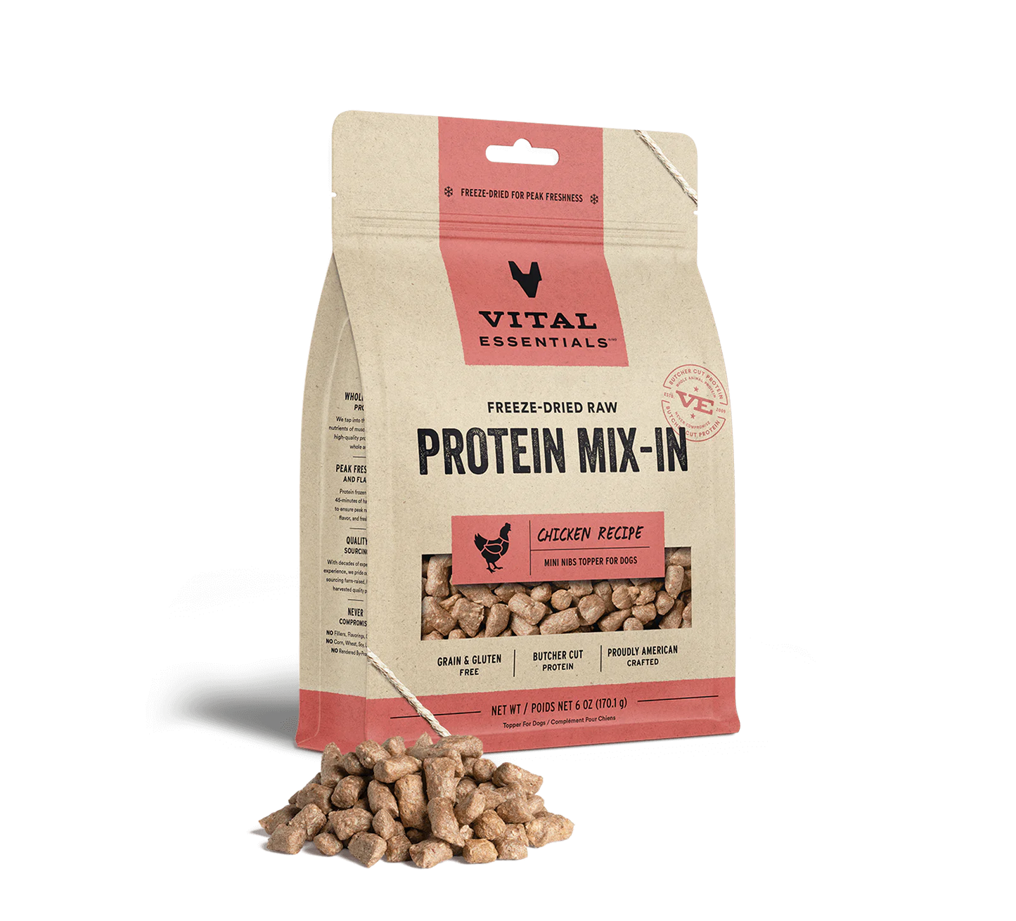 Vital Essentials Freeze Dried Chicken Protein Mix In -6oz