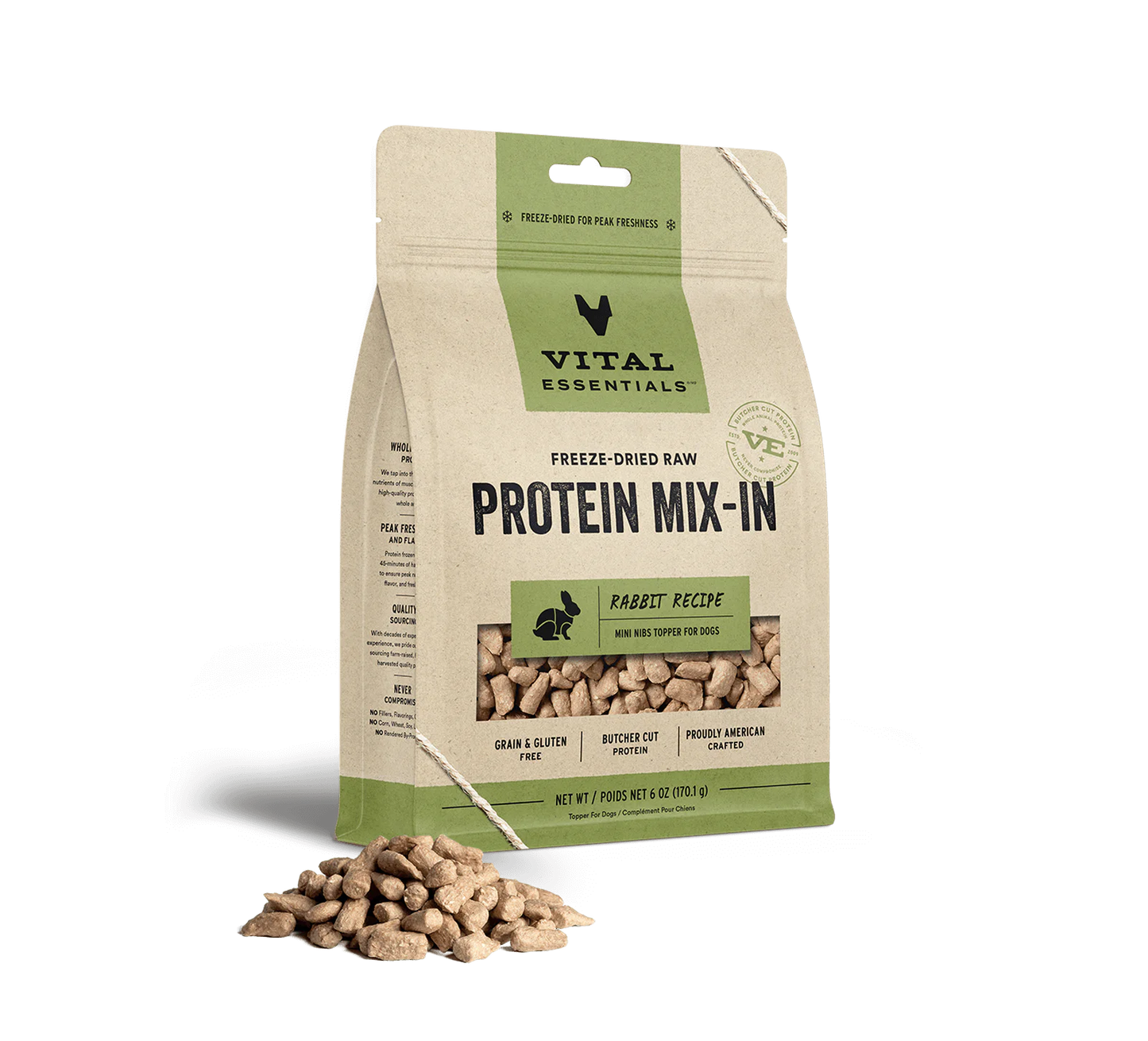 Vital Essentials Freeze Dried Rabbit Protein Mix In -6oz