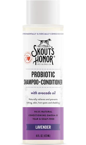 Skout's Honor Probiotic Shampoo/Conditioner-Lavender -16oz