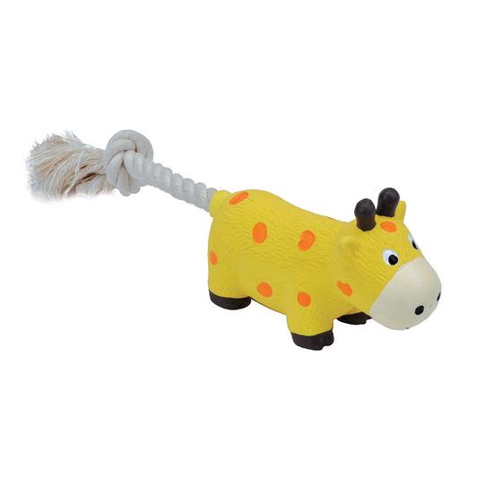 Li'L Pals Latex & Rope Giraffe Toy - 8"