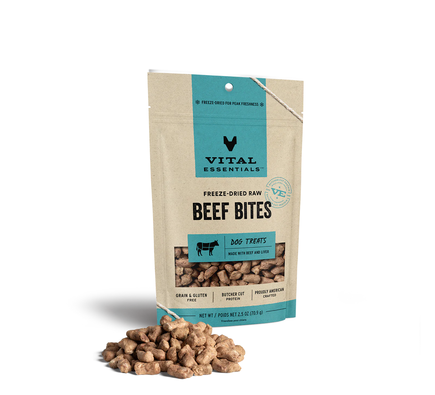 Vital Essential Freeze-Dried Beef Bites - 2.5oz