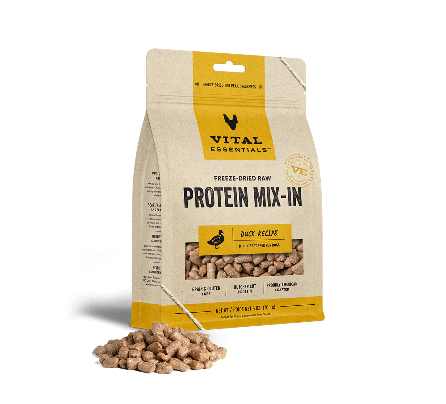 Vital Essentials Freeze Dried Duck Protein Mix In -6oz