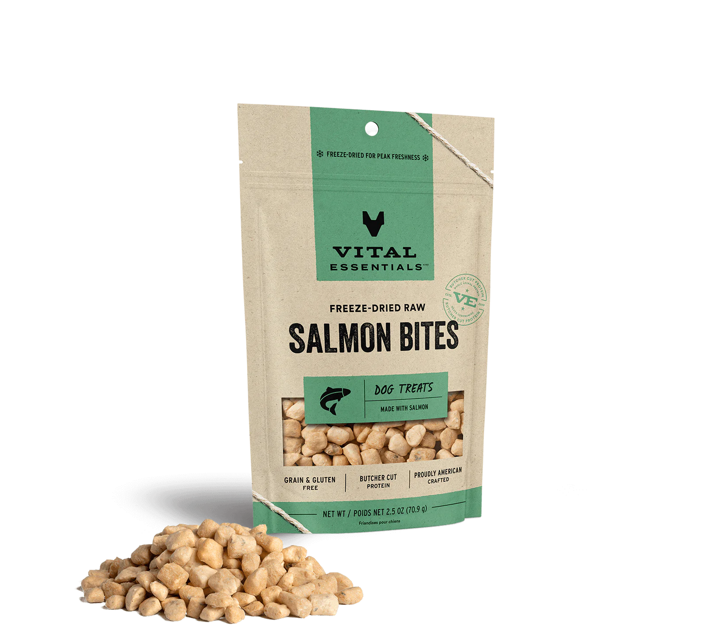 Vital Essentials Freeze-Dried Salmon Bites -2.5oz