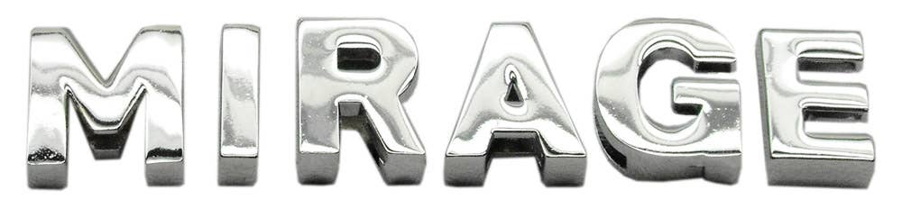 Letter P Chrome Sliding Charms - 18mm