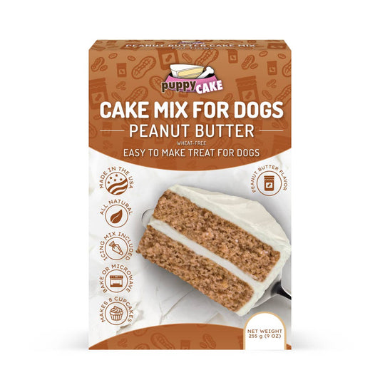 Puppy Cake Mixes with Icing: Peanut Butter (wheat-free)