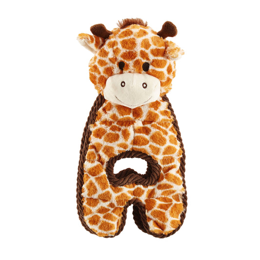 Outward Hound Cuddle Tugs Giraffe Plush Squeaky Dog Toy
