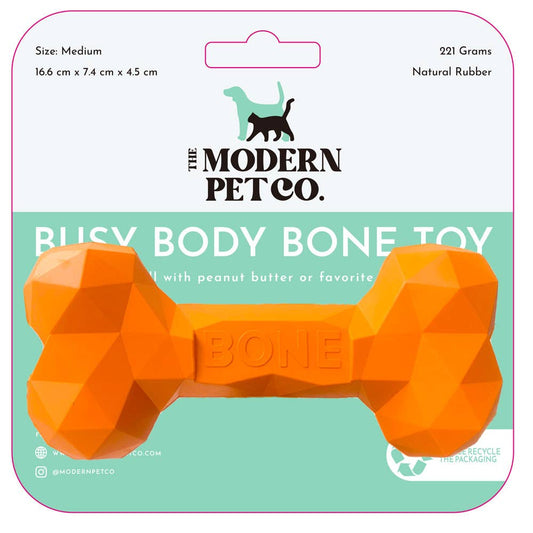 Light Orange Busy Buddy Bone Toy - Medium
