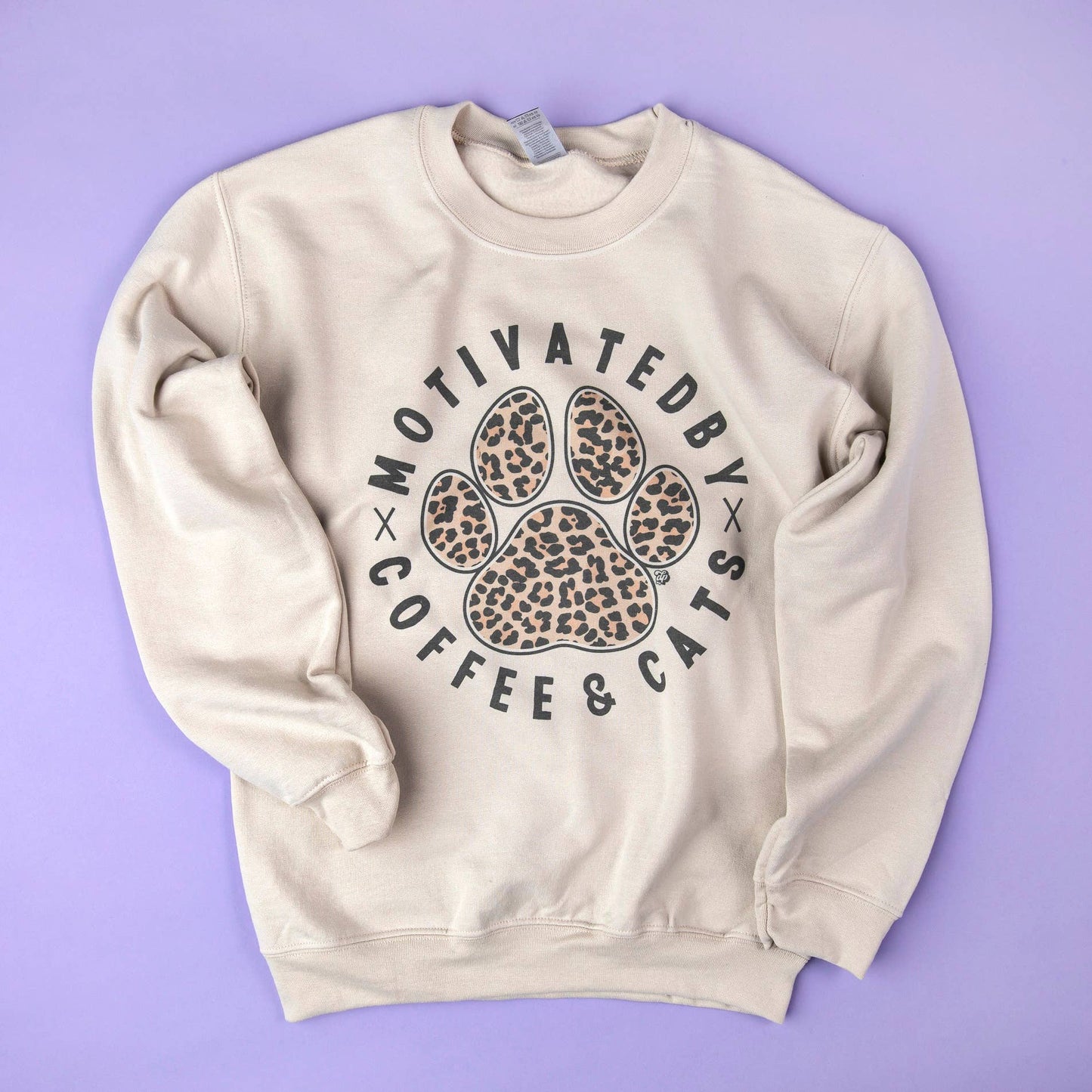 Motivated by Coffee & CATS (Leopard) Sweatshirt