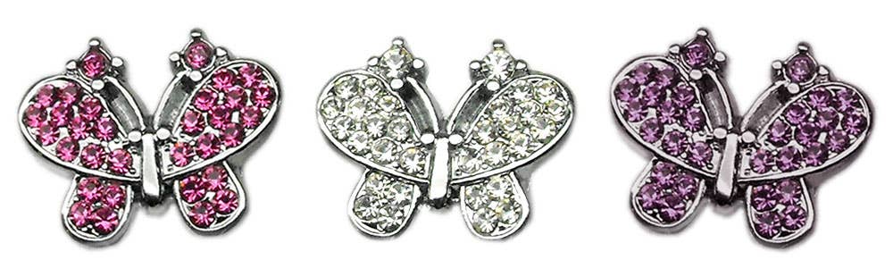 Clear Slider Butterfly Charm-10mm