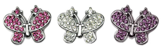 Clear Slider Butterfly Charm-10mm
