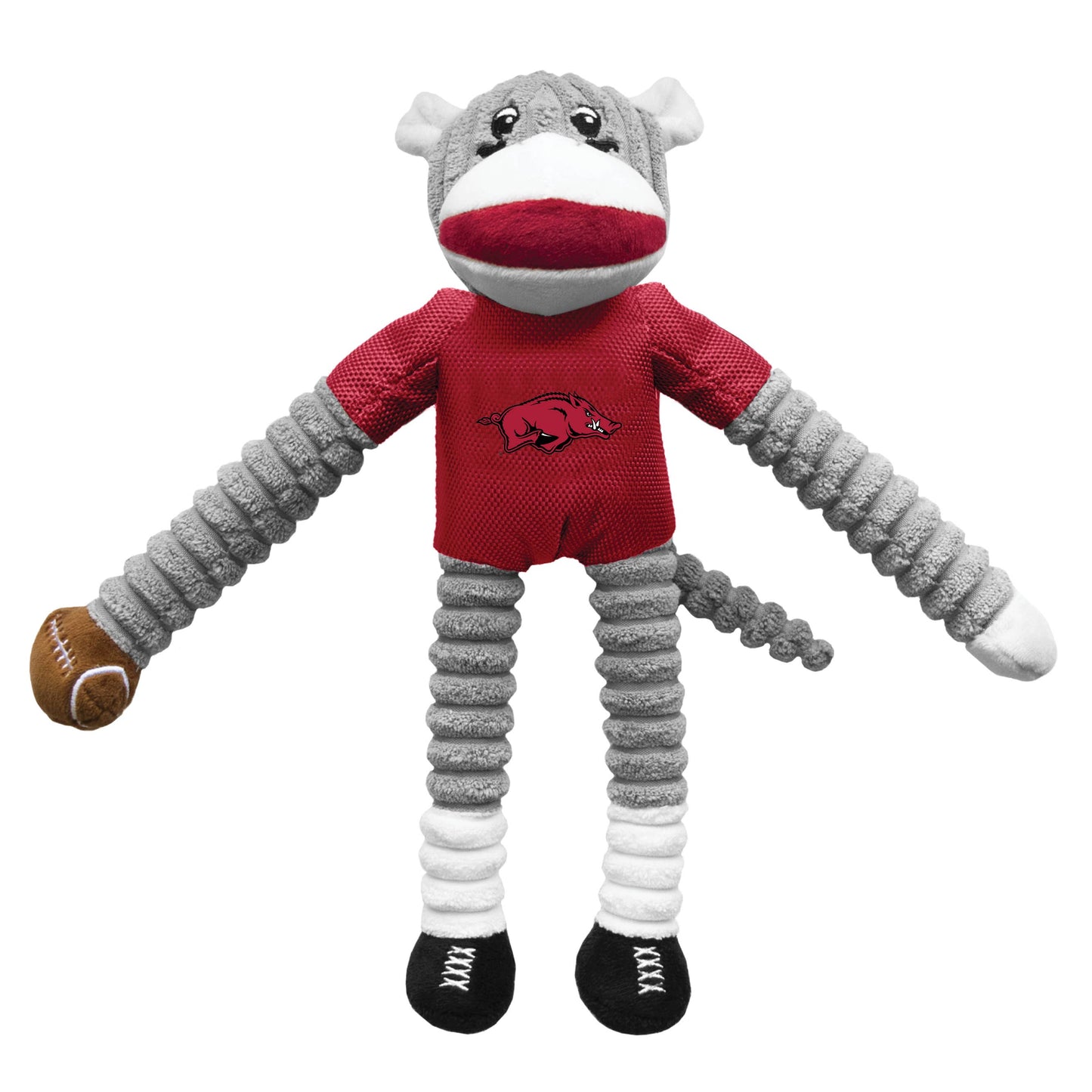 NCAA Arkansas Razorbacks Team Sock Monkey Pet Toy