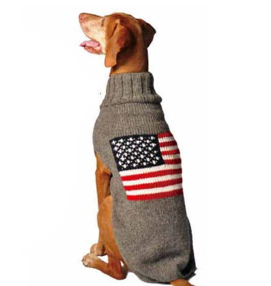 American Flag Dog Sweater