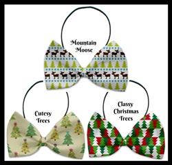 Mountain Moose Christmas Tree Bowtie