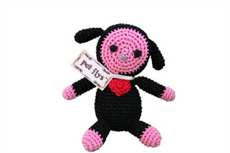 Knit Lamb Dog Toy