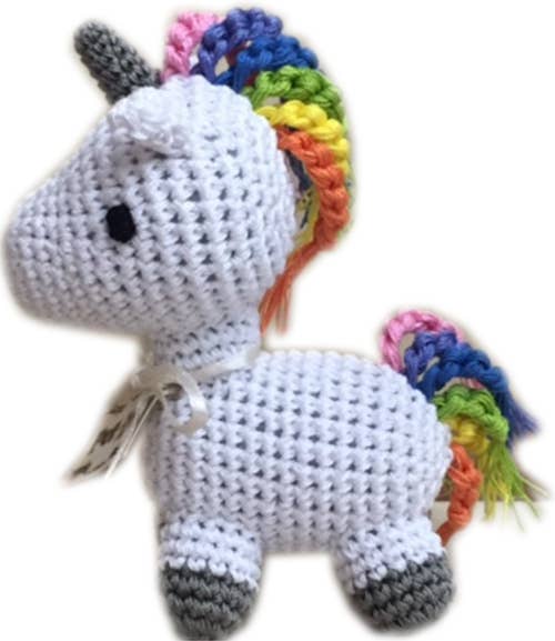 Knit Unicorn Dog Toy