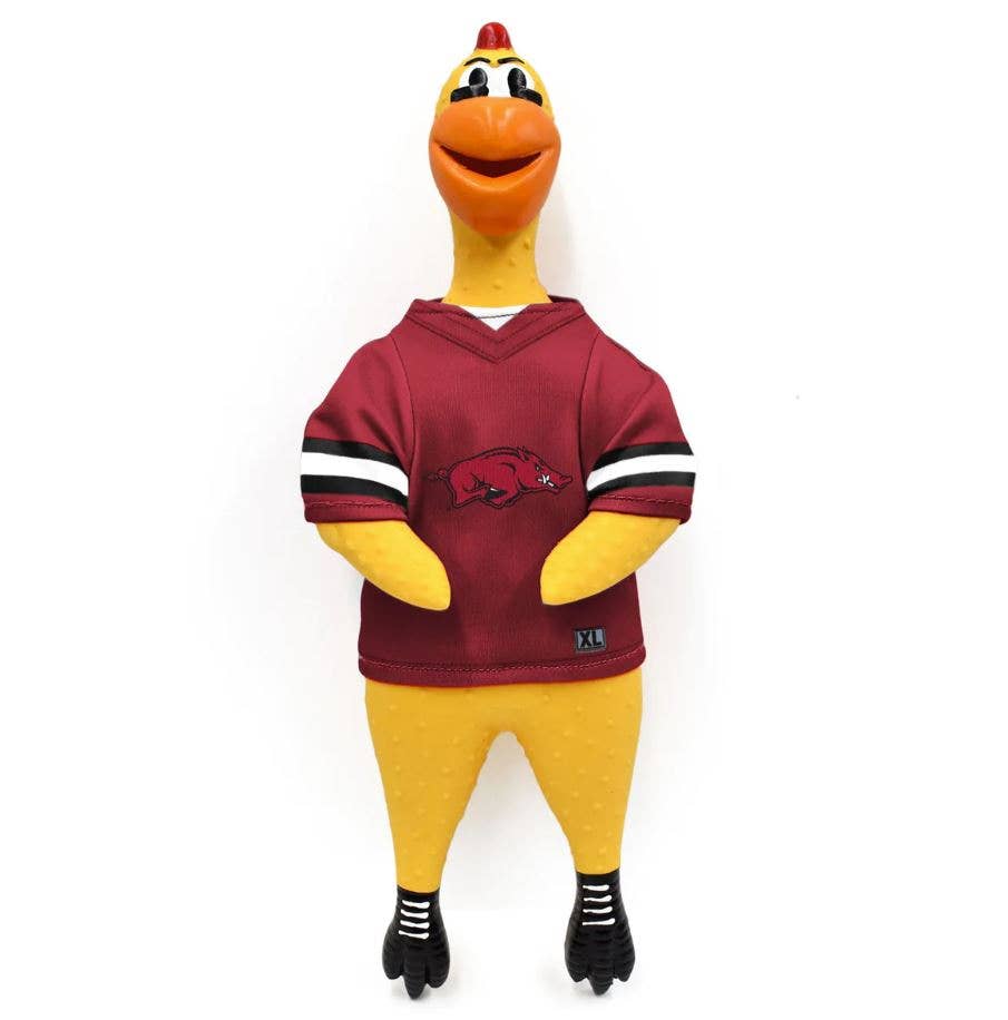 NCAA Arkansas Razorbacks Rubber Chicken Pet Toy