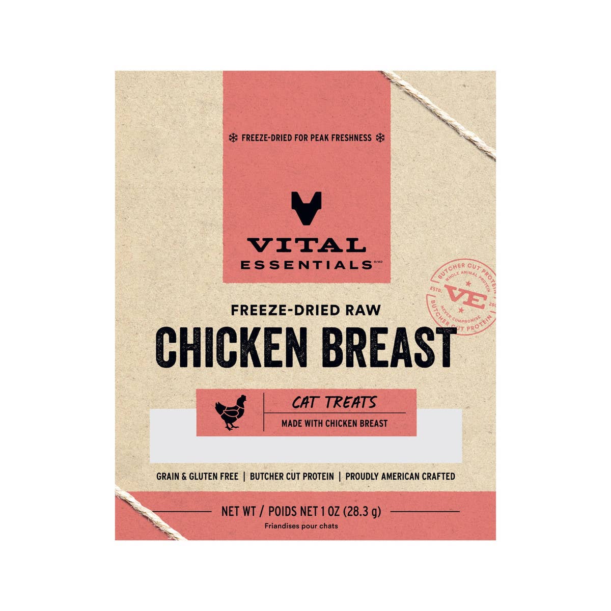 Vital Essentials Chicken Breast FD Cat Treats 1 oz