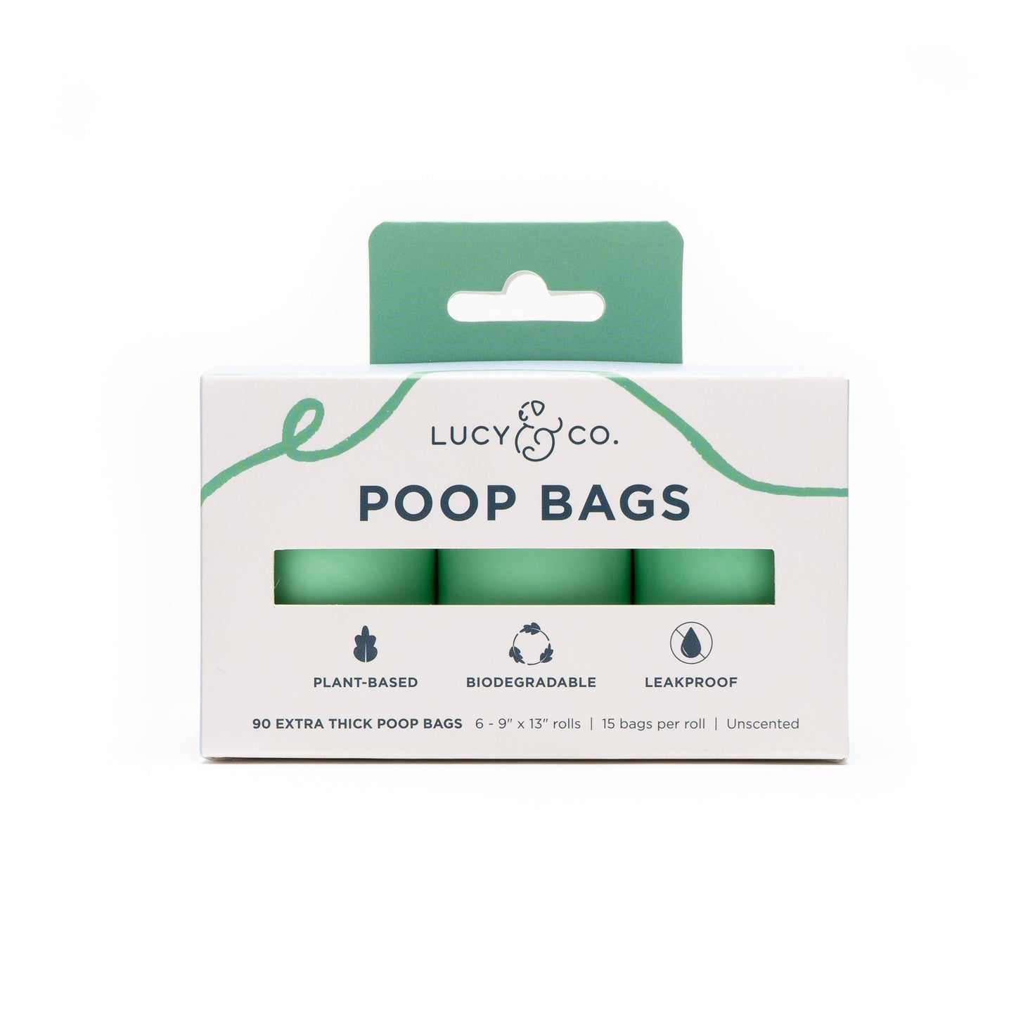 Compostable Poop Bag Box (6 rolls)