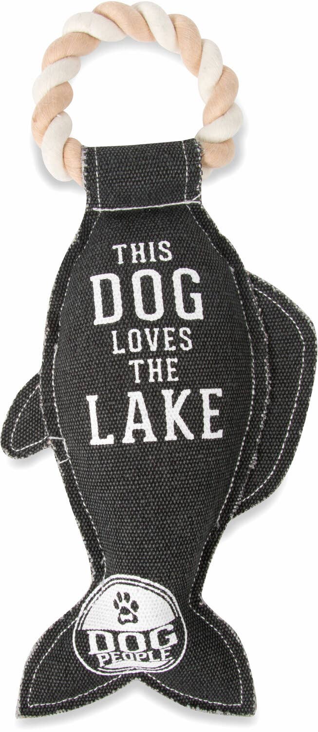 Lake Dog - 12" Canvas Dog Toy on Rope
