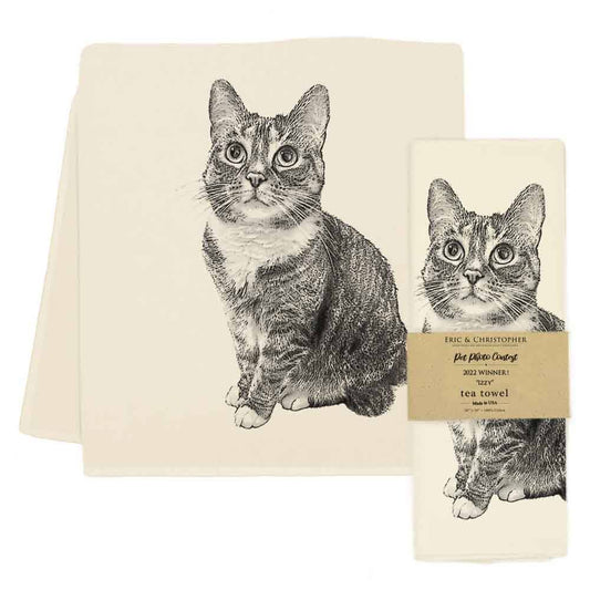 Cat Tea Towel - "Izzy"