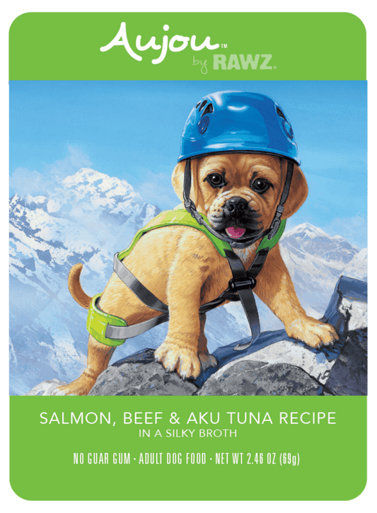 Aujou Salmon Beef & Tuna Pouches -2.5oz