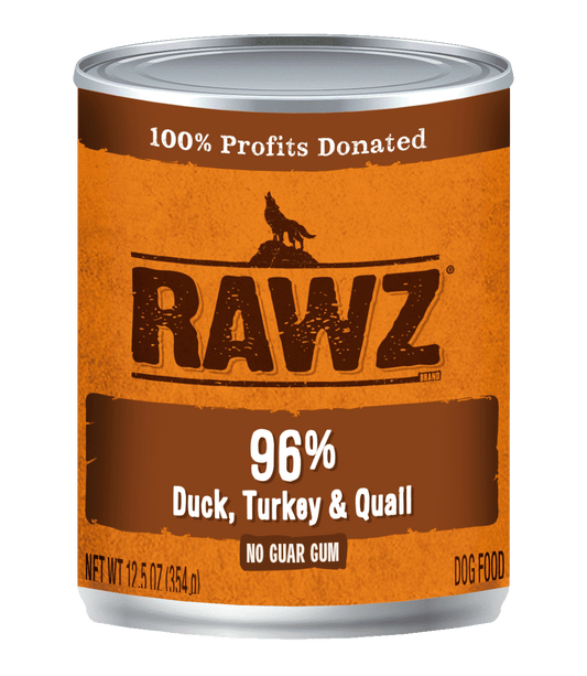 Rawz Duck, Turkey, & Quail Pate Dog Cans -12.5oz