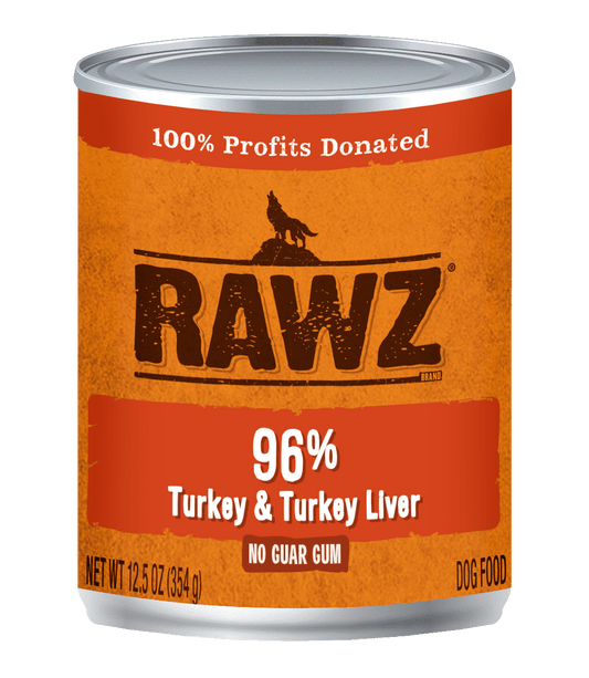 Rawz Turkey & Turkey Liver Dog -12.5oz