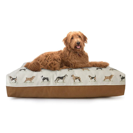 Harry Barker Cross Stitch Rectangle Dog Bed