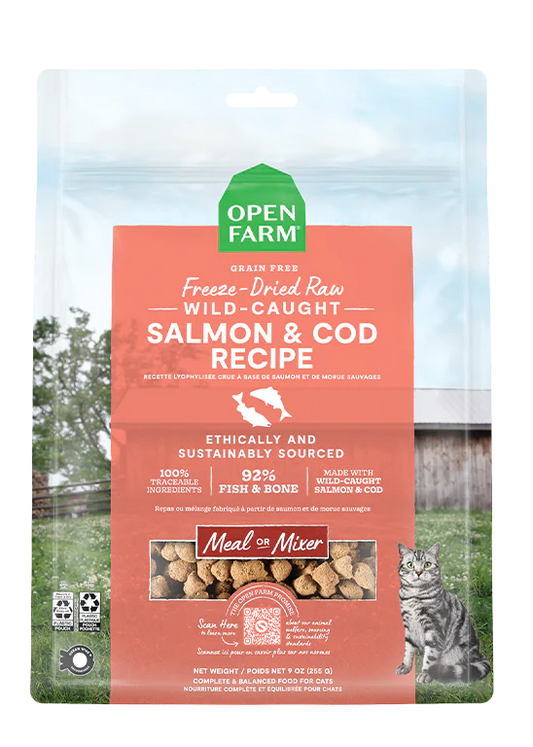 Open Farm Freeze-Dried Salmon & Cod For Cats