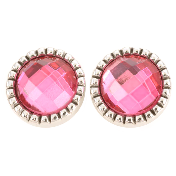 Pink & Silver Studs