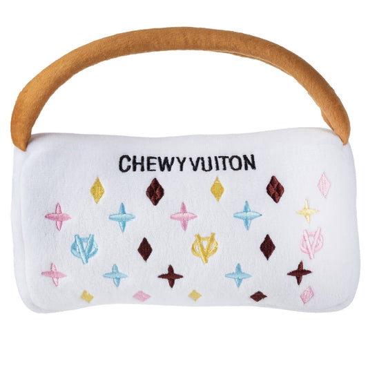 White Chewy Vuiton Purses-XL