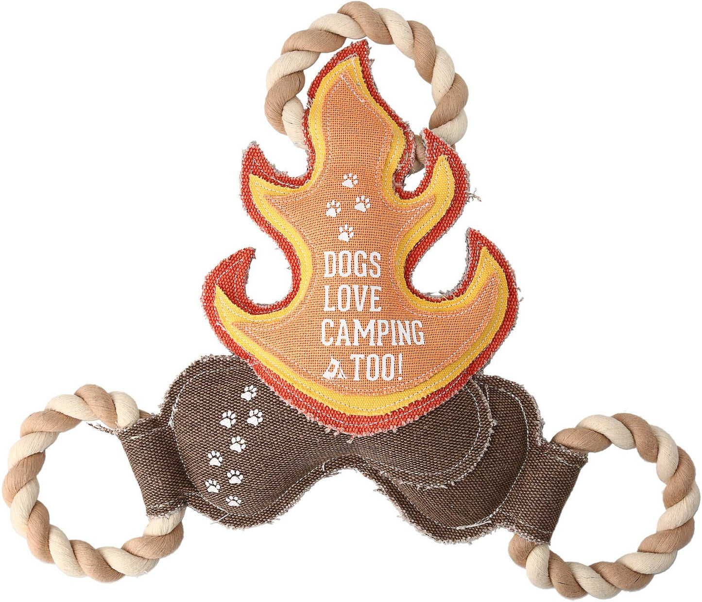 Camping Dog - 12" Canvas Dog Toy on Rope
