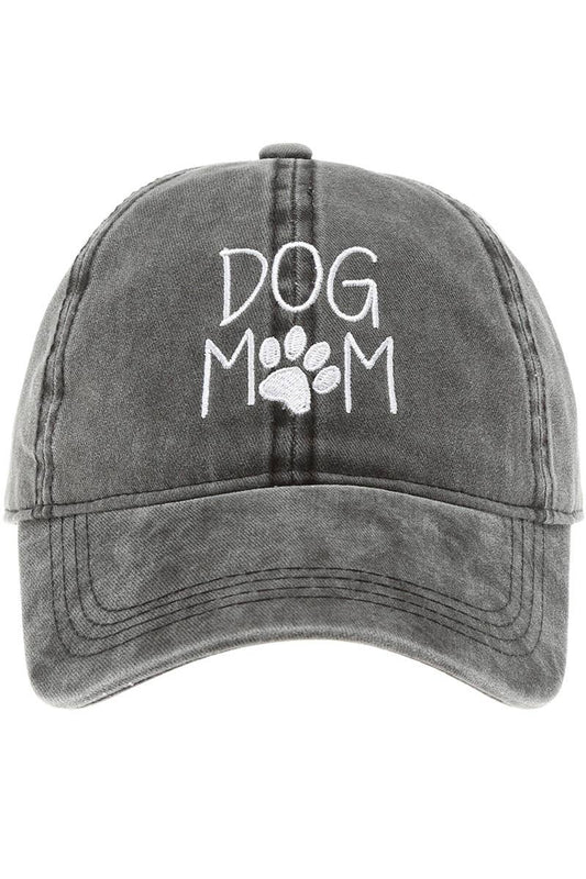 Black Dog Mom Embroidered Cotton Baseball Caps Dad Hat