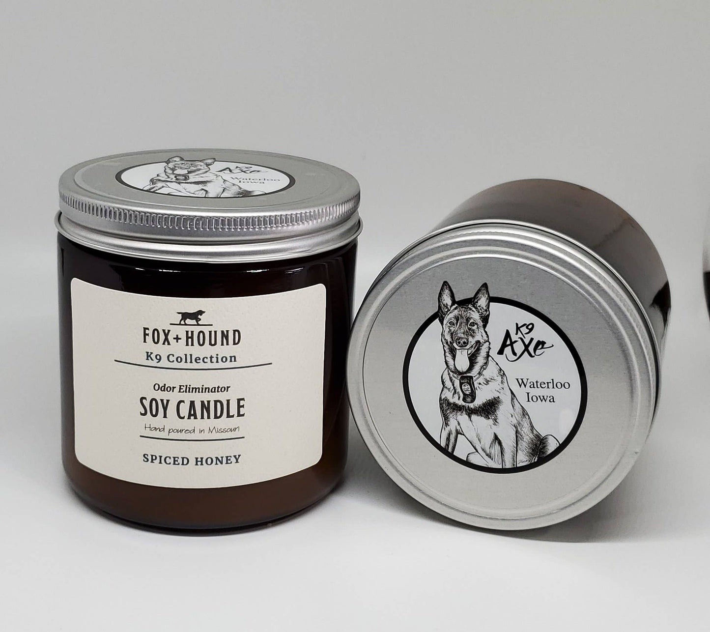 K9 Collection Axe Odor Eliminator Soy Candle Spiced Honey
