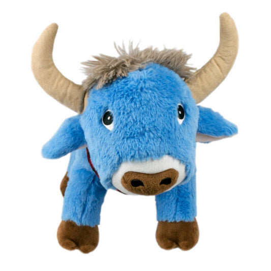 Crunch Plush Blue Ox Dog Toy - 10"