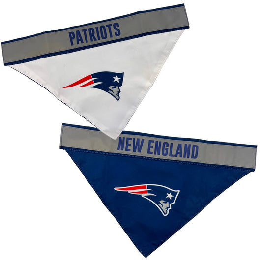 NFL New England Patriots Reflective Reversible Pet Bandana