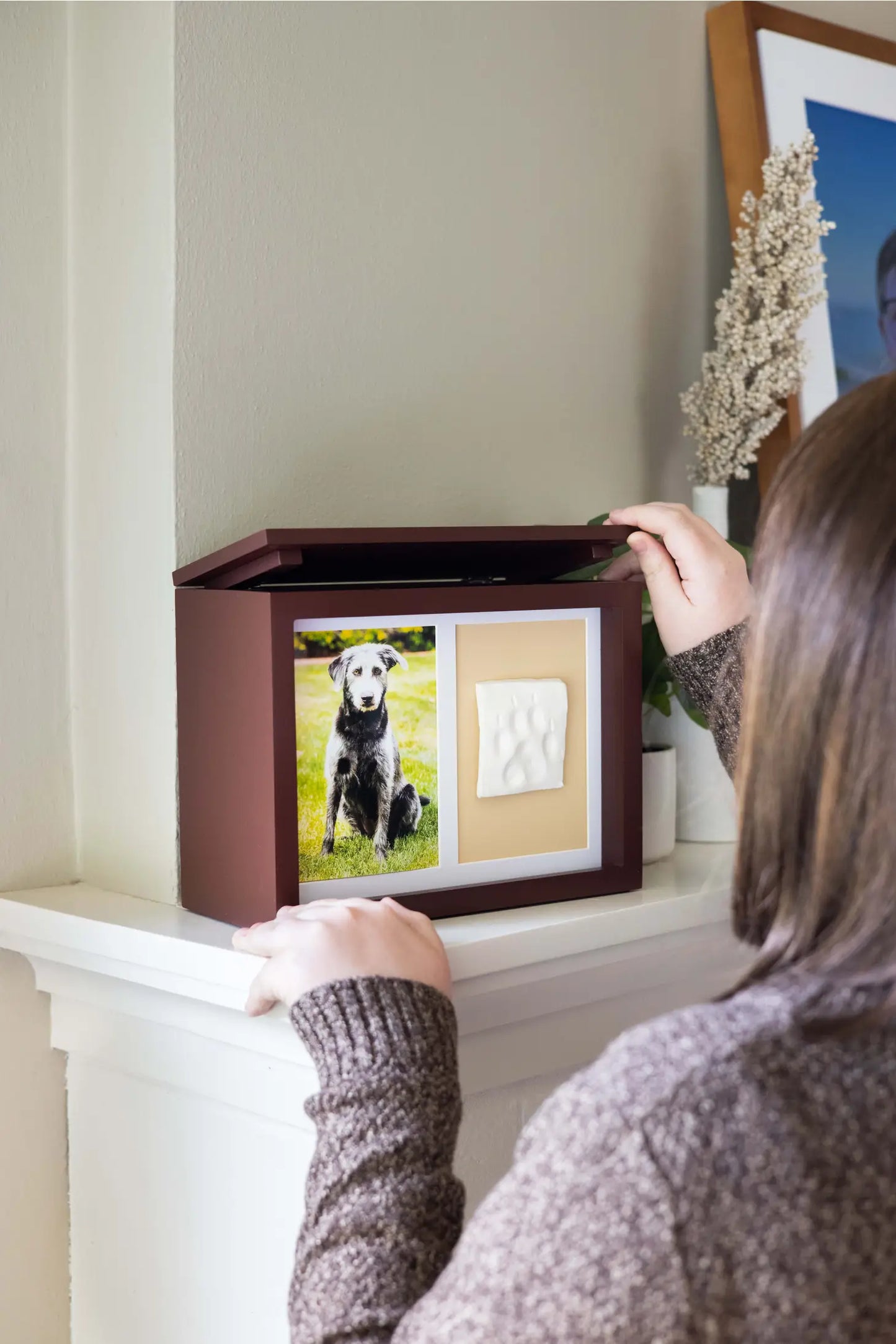 Pet Memory Box & Pawprint Impression Kit -White
