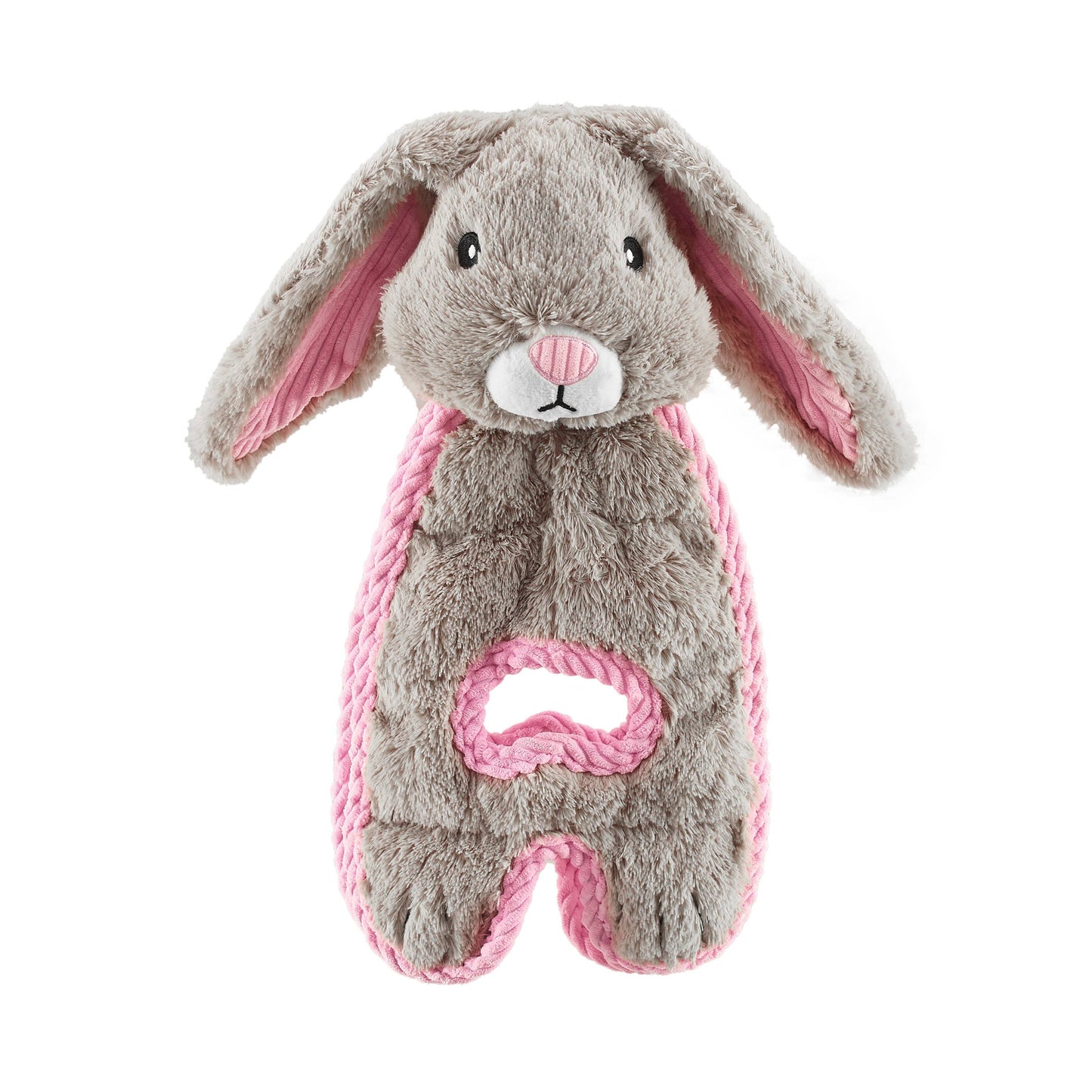 Outward Hound Cuddle Tugs Bunny Plush Squeaky Dog Toy