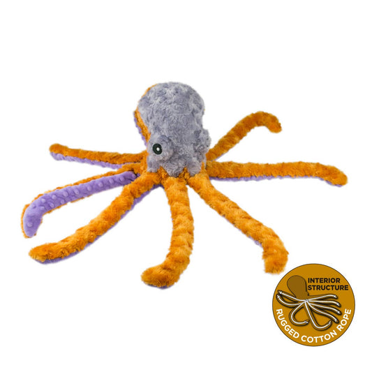 Plush Octopus with Squeaker Dog Toy - 14"