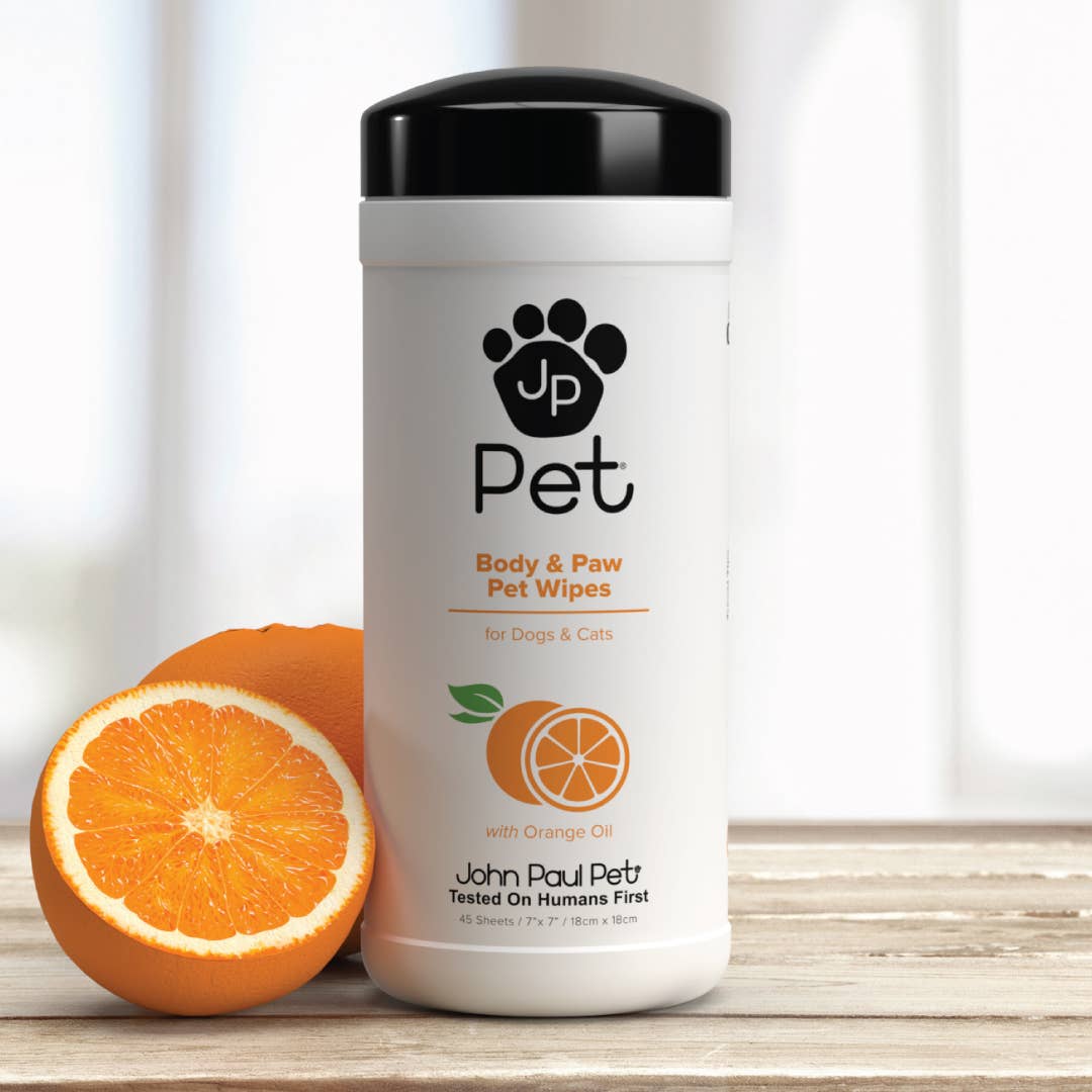 Body and Paw Pet Wipes for Dogs and Cats, 2 in 1